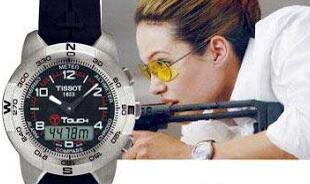Cool White Arabic Numerals Replica Tissot T-Touch II Watches Shown In “Mr Smith&Mrs Smith”