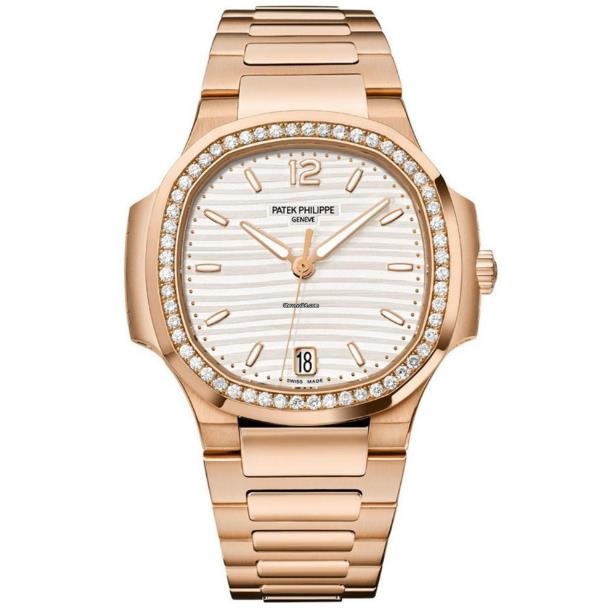 The 35.3 mm copy watches are made from 18k rose gold.