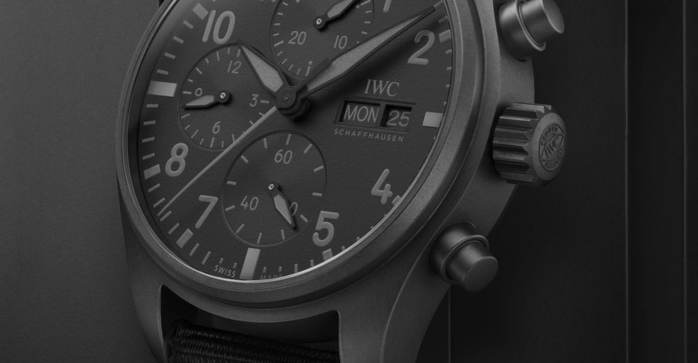 UK Swiss made replica IWC is Back in Black with the Chronograph 41 Top Gun Ceratanium