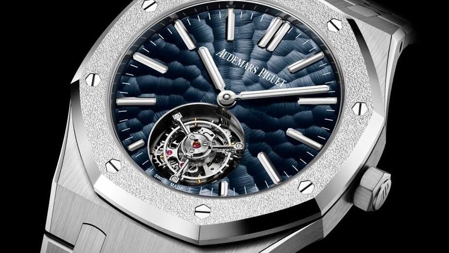 The New Dimpled Dial Of The UK High Quality Audemars Piguet Royal Oak Selfwinding Flying Tourbillon Fake Watches